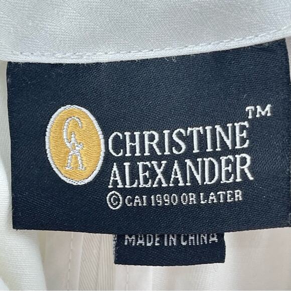 Christine Alexander Cotton Signature White Silver Embellishment Crop Pants 12 - Picture 8 of 11